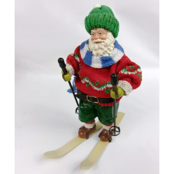 Clothtique Possible Dreams Santa #714004 Skiing Santa Ornament 7.5 Inch 1993 - Picture 3 of 6